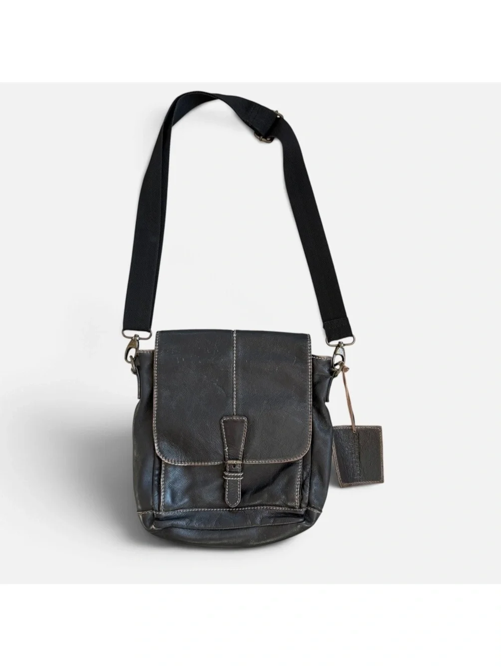Andrew Marc New York Black Leather Crossbody Bag